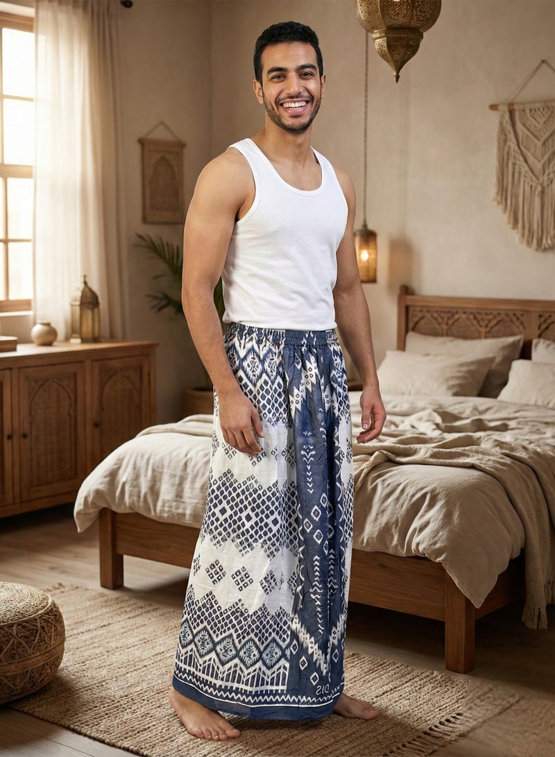 بهنس وزرة مطاط مع جيب جانبي للرجل فوطة رجالية وزرة صيفي مريحة جدا وباردة للرجال وزار رجالي معوز صارون صاروم اسباعية رجالية مناسب للمنزل والنوم وللرياضيين اوقات الصلاة - Image 1